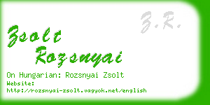 zsolt rozsnyai business card
